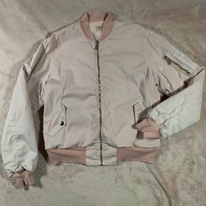 Hudson The Gene Pink Puffer Bomber Jacket S